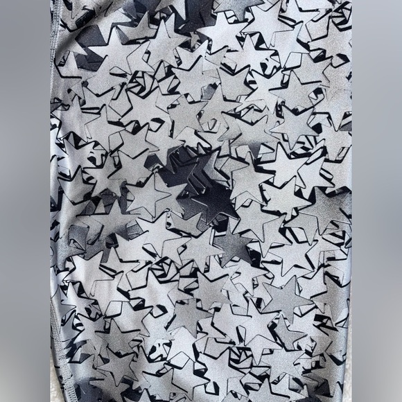 Terez Confetti Star Print Leggings silver size L - Picture 5 of 7